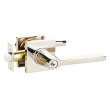 Load image into Gallery viewer, HELIOS (HLO) KEY IN LEVER SINGLE CYLINDER SQUARE ROSETTE (5122) LOCKSET IN WITH 2-3/8&quot; BACKSET AND 1/4&quot; ROUND FACEPLATE AND STRIKEPLATE
