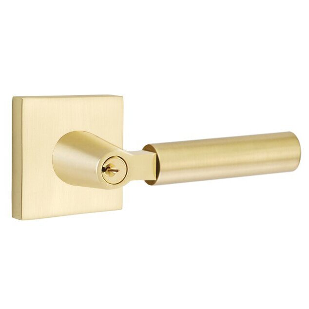 HERCULES (HEC) KEY IN LEVER SINGLE CYLINDER SQUARE ROSETTE (5122) LOCKSET WITH 2-3/8