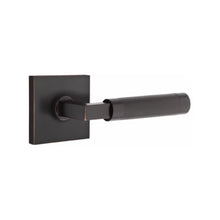 Load image into Gallery viewer, L-SQUARE KNURLED (LS.KN) PASSAGE (HALL/CLOSET) LEVER WITH 2-3/8&quot; BACKSET AND 1/4&quot; ROUND FACEPLATE AND STRIKEPLATE
