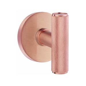 THE ACE KNURLED (ACEKN) PRIVACY (BED/BATH) KNOB WITH 2-3/8" BACKSET AND 1/4" ROUND FACEPLATE AND STRIKEPLATE