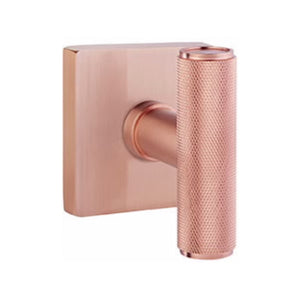 THE ACE KNURLED (ACEKN) PRIVACY (BED/BATH) KNOB WITH 2-3/8" BACKSET AND 1/4" ROUND FACEPLATE AND STRIKEPLATE