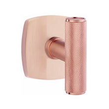 Load image into Gallery viewer, THE ACE KNURLED (ACEKN) PRIVACY (BED/BATH) KNOB WITH 2-3/8&quot; BACKSET AND 1/4&quot; ROUND FACEPLATE AND STRIKEPLATE
