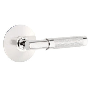 URBAN MODERN SECTIONAL POLISHED CHROME (US26) HANDLESET SINGLE-CYLINDER [4715] W/ 2-3/8" BACKSET AND 1/4" ROUND FACEPLATE AND STRIKEPLATE W/ INTERIOR LEVER