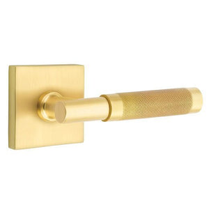 BADEN SATIN BRASS (US4) HANDLESET SINGLE-CYLINDER [4820] W/ 2-3/8" BACKSET AND 1/4" ROUND FACEPLATE AND STRIKEPLATE W/ INTERIOR LEVER