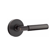Load image into Gallery viewer, MYLES (MYL) PASSAGE (HALL/CLOSET) LEVER WITH 2-3/8&quot; BACKSET AND 1/4&quot; ROUND FACEPLATE AND STRIKEPLATE
