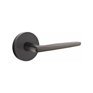 HERMES (HER) PRIVACY (BED/BATH) LEVER WITH 2-3/8" BACKSET AND 1/4" ROUND FACEPLATE AND STRIKEPLATE