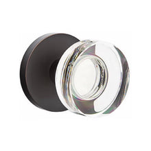 Load image into Gallery viewer, MODERN DISC GLASS (MDC) PASSAGE (HALL/CLOSET) KNOB WITH 2-3/8&quot; BACKSET AND 1/4&quot; ROUND FACEPLATE AND STRIKEPLATE
