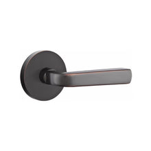 Load image into Gallery viewer, SION (SIO) PASSAGE (HALL/CLOSET) LEVER WITH 2-3/8&quot; BACKSET AND 1/4&quot; ROUND FACEPLATE AND STRIKEPLATE
