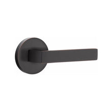 Load image into Gallery viewer, DUMONT (DT) PASSAGE (HALL/CLOSET) LEVER WITH 2-3/8&quot; BACKSET AND 1/4&quot; ROUND FACEPLATE AND STRIKEPLATE

