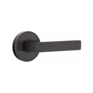 DUMONT (DT) PASSAGE (HALL/CLOSET) LEVER WITH 2-3/8" BACKSET AND 1/4" ROUND FACEPLATE AND STRIKEPLATE