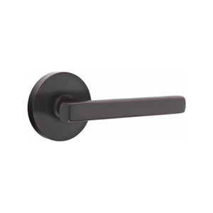 FREESTONE (FRL) PRIVACY (BED/BATH) LEVER WITH 2-3/8" BACKSET AND 1/4" ROUND FACEPLATE AND STRIKEPLATE