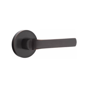 SPENCER (SPN) PRIVACY (BED/BATH) LEVER WITH 2-3/8" BACKSET AND 1/4" ROUND FACEPLATE AND STRIKEPLATE