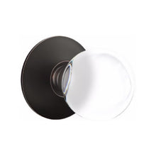 Load image into Gallery viewer, BRISTOL GLASS (BL) PASSAGE (HALL/CLOSET) KNOB WITH 2-3/8&quot; BACKSET AND 1/4&quot; ROUND FACEPLATE AND STRIKEPLATE WITH MODERN ROSETTE
