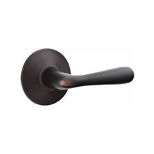 Load image into Gallery viewer, BASEL (BA) PRIVACY (BED/BATH) LEVER WITH 2-3/8&quot; BACKSET AND 1/4&quot; ROUND FACEPLATE AND STRIKEPLATE
