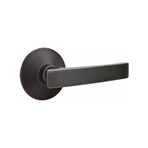 GENEVA (GV) PRIVACY (BED/BATH) LEVER WITH 2-3/8" BACKSET AND 1/4" ROUND FACEPLATE AND STRIKEPLATE