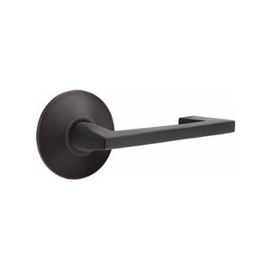 ARGOS (AG) PASSAGE (HALL/CLOSET) LEVER WITH 2-3/8" BACKSET AND 1/4" ROUND FACEPLATE AND STRIKEPLATE