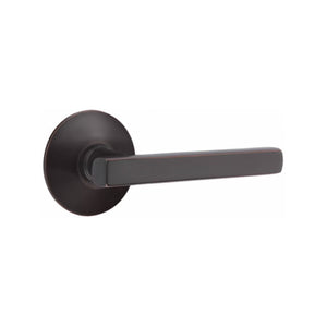 FREESTONE (FRL) PRIVACY (BED/BATH) LEVER WITH 2-3/8" BACKSET AND 1/4" ROUND FACEPLATE AND STRIKEPLATE