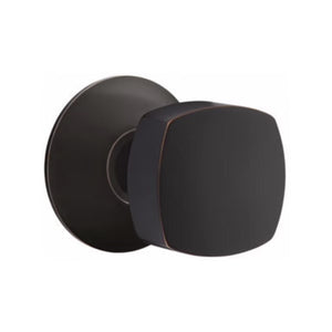 FREESTONE (FRK) PRIVACY (BED/BATH) KNOB WITH 2-3/8" BACKSET AND 1/4" ROUND FACEPLATE AND STRIKEPLATE
