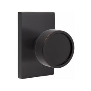 VERVE (VR) PRIVACY (BED/BATH) KNOB WITH 2-3/8" BACKSET AND 1/4" ROUND FACEPLATE AND STRIKEPLATE