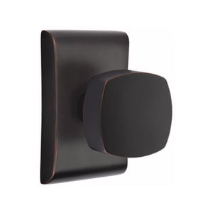 ARES OIL RUBBED BRONZE (US10B) HANDLESET DUMMY [4807] W/ 2-3/8" BACKSET AND 1/4" ROUND FACEPLATE AND STRIKEPLATE W/ INTERIOR KNOB