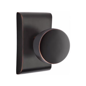 ARES OIL RUBBED BRONZE (US10B) HANDLESET DUMMY [4807] W/ 2-3/8" BACKSET AND 1/4" ROUND FACEPLATE AND STRIKEPLATE W/ INTERIOR KNOB