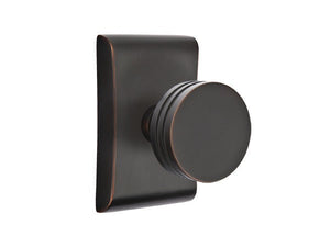 ARES OIL RUBBED BRONZE (US10B) HANDLESET DUMMY [4807] W/ 2-3/8" BACKSET AND 1/4" ROUND FACEPLATE AND STRIKEPLATE W/ INTERIOR KNOB