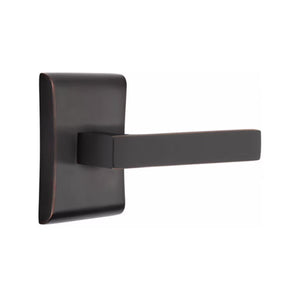 ARES OIL RUBBED BRONZE (US10B) HANDLESET DUMMY [4807] W/ 2-3/8" BACKSET AND 1/4" ROUND FACEPLATE AND STRIKEPLATE W/ INTERIOR LEVER