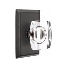 Load image into Gallery viewer, WINDSOR GLASS (WS) PASSAGE (HALL/CLOSET) KNOB WITH 2-3/8&quot; BACKSET AND 1/4&quot; ROUND FACEPLATE AND STRIKEPLATE WITH TRADITIONAL ROSETTE
