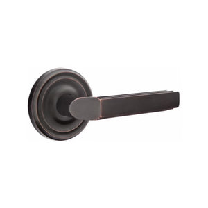 MILANO (M) PASSAGE (HALL/CLOSET) LEVER WITH 2-3/8" BACKSET AND 1/4" ROUND FACEPLATE AND STRIKEPLATE