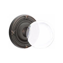 Load image into Gallery viewer, BRISTOL GLASS (BL) PASSAGE (HALL/CLOSET) KNOB WITH 2-3/8&quot; BACKSET AND 1/4&quot; ROUND FACEPLATE AND STRIKEPLATE WITH TRADITIONAL ROSETTE
