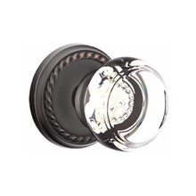 Load image into Gallery viewer, GEORGETOWN GLASS (GT) PASSAGE (HALL/CLOSET) KNOB WITH 2-3/8&quot; BACKSET AND 1/4&quot; ROUND FACEPLATE AND STRIKEPLATE
