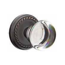 Load image into Gallery viewer, PROVIDENCE GLASS (PC) PASSAGE (HALL/CLOSET) KNOB WITH 2-3/8&quot; BACKSET AND 1/4&quot; ROUND FACEPLATE AND STRIKEPLATE
