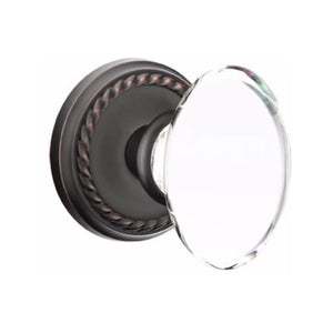 HAMPTON GLASS (HT) DUMMY (PAIR) KNOB WITH TRADITIONAL ROSETTE