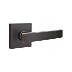 GENEVA (GV) PASSAGE (HALL/CLOSET) LEVER WITH 2-3/8" BACKSET AND 1/4" ROUND FACEPLATE AND STRIKEPLATE
