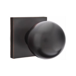 ORB (OR) PRIVACY (BED/BATH) KNOB WITH 2-3/8" BACKSET AND 1/4" ROUND FACEPLATE AND STRIKEPLATE