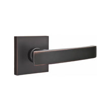 Load image into Gallery viewer, GENEVA (GV) PASSAGE (HALL/CLOSET) LEVER WITH 2-3/8&quot; BACKSET AND 1/4&quot; ROUND FACEPLATE AND STRIKEPLATE

