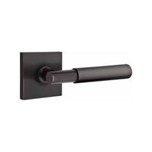Load image into Gallery viewer, MYLES (MYL) PASSAGE (HALL/CLOSET) LEVER WITH 2-3/8&quot; BACKSET AND 1/4&quot; ROUND FACEPLATE AND STRIKEPLATE

