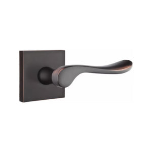 LUZERN (LU) PASSAGE (HALL/CLOSET) LEVER WITH 2-3/8" BACKSET AND 1/4" ROUND FACEPLATE AND STRIKEPLATE