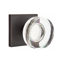 Load image into Gallery viewer, MODERN DISC GLASS (MDC) PASSAGE (HALL/CLOSET) KNOB WITH 2-3/8&quot; BACKSET AND 1/4&quot; ROUND FACEPLATE AND STRIKEPLATE
