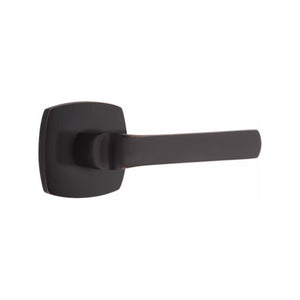 SPENCER (SPN) PASSAGE (HALL/CLOSET) LEVER WITH 2-3/8" BACKSET AND 1/4" ROUND FACEPLATE AND STRIKEPLATE