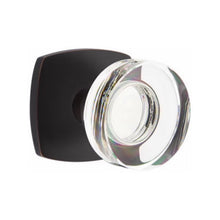Load image into Gallery viewer, MODERN DISC GLASS (MDC) PASSAGE (HALL/CLOSET) KNOB WITH 2-3/8&quot; BACKSET AND 1/4&quot; ROUND FACEPLATE AND STRIKEPLATE
