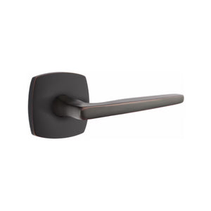 URBAN MODERN SECTIONAL OIL RUBBED BRONZE (US10B) HANDLESET SINGLE-CYLINDER [4715] W/ 2-3/8" BACKSET AND 1/4" ROUND FACEPLATE AND STRIKEPLATE W/ INTERIOR LEVER