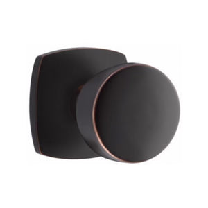 URBAN MODERN SECTIONAL OIL RUBBED BRONZE (US10B) HANDLESET SINGLE-CYLINDER [4715] W/ 2-3/8" BACKSET AND 1/4" ROUND FACEPLATE AND STRIKEPLATE W/ INTERIOR KNOB