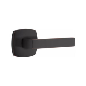 URBAN MODERN SECTIONAL OIL RUBBED BRONZE (US10B) HANDLESET SINGLE-CYLINDER [4715] W/ 2-3/8" BACKSET AND 1/4" ROUND FACEPLATE AND STRIKEPLATE W/ INTERIOR LEVER