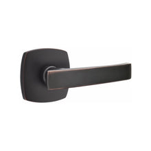 Load image into Gallery viewer, GENEVA (GV) PASSAGE (HALL/CLOSET) LEVER WITH 2-3/8&quot; BACKSET AND 1/4&quot; ROUND FACEPLATE AND STRIKEPLATE
