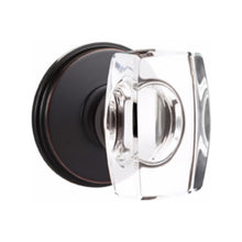 Load image into Gallery viewer, WINDSOR GLASS (WS) PRIVACY (BED/BATH) KNOB WITH 2-3/8&quot; BACKSET AND 1/4&quot; ROUND FACEPLATE AND STRIKEPLATE WITH TRADITIONAL ROSETTE
