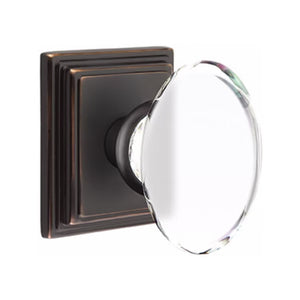 HAMPTON GLASS (HT) DUMMY (PAIR) KNOB WITH TRADITIONAL ROSETTE