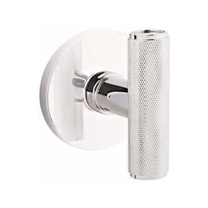 THE ACE KNURLED (ACEKN) PRIVACY (BED/BATH) KNOB WITH 2-3/8" BACKSET AND 1/4" ROUND FACEPLATE AND STRIKEPLATE