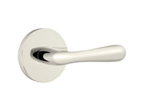 Load image into Gallery viewer, BASEL (BA) PRIVACY (BED/BATH) LEVER WITH 2-3/8&quot; BACKSET AND 1/4&quot; ROUND FACEPLATE AND STRIKEPLATE
