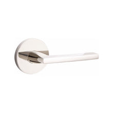 Load image into Gallery viewer, HELIOS (HLO) PRIVACY (BED/BATH) LEVER WITH 2-3/8&quot; BACKSET AND 1/4&quot; ROUND FACEPLATE AND STRIKEPLATE
